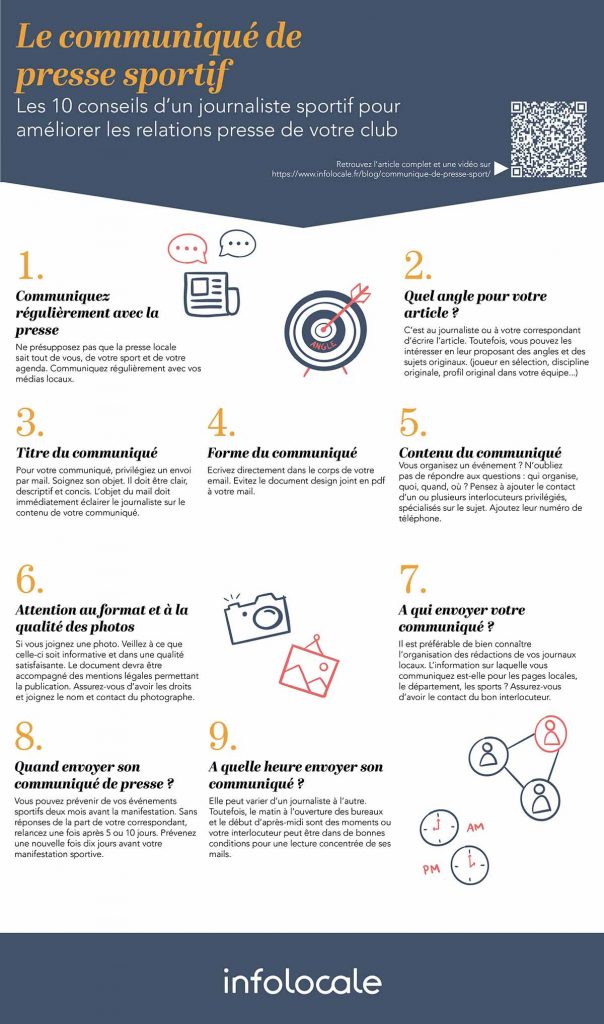 Communiqué de presse club de sport : infographie