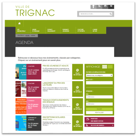 Agenda de la commune de Trignac