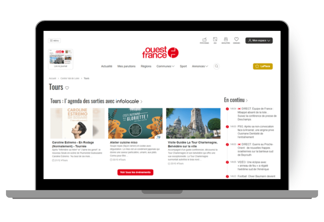 Agenda des sorties Infolocale Ouest France