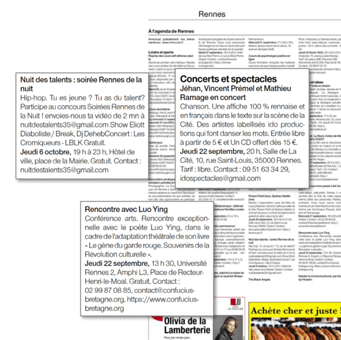 Annonces journal Papier Infolocale
